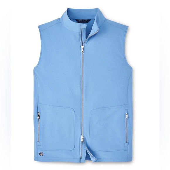 Peter Millar Brook Blue Full-Zip Contour Vest MF24XZ07 Golf Crown Crafted